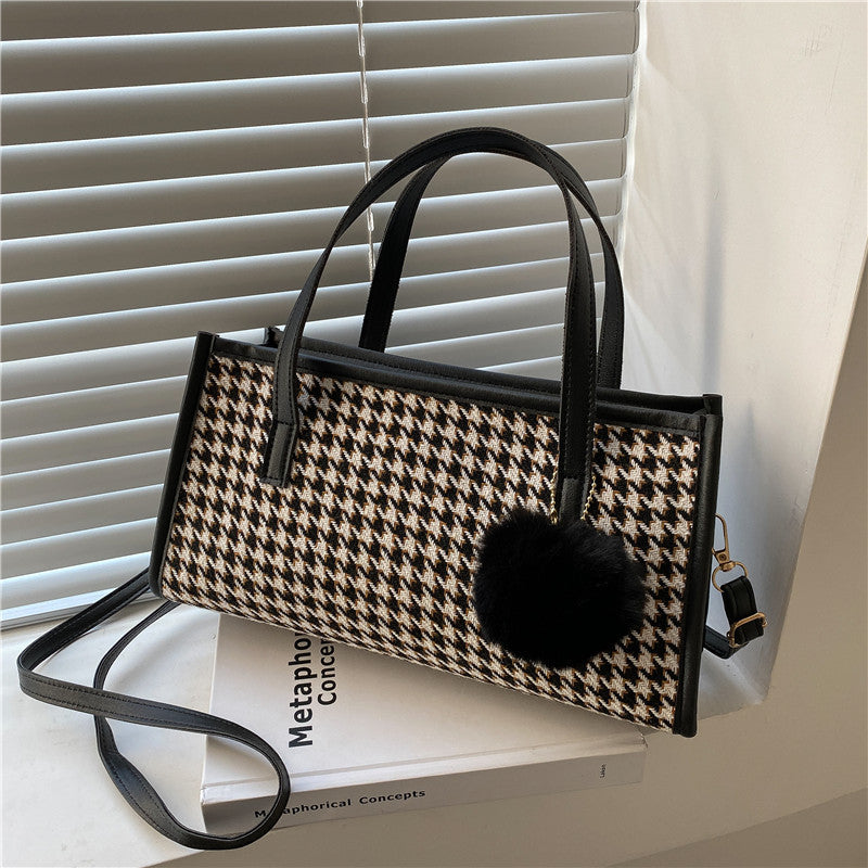 Wholesale Leopard Print Cow Print Plush Shoulder Bag