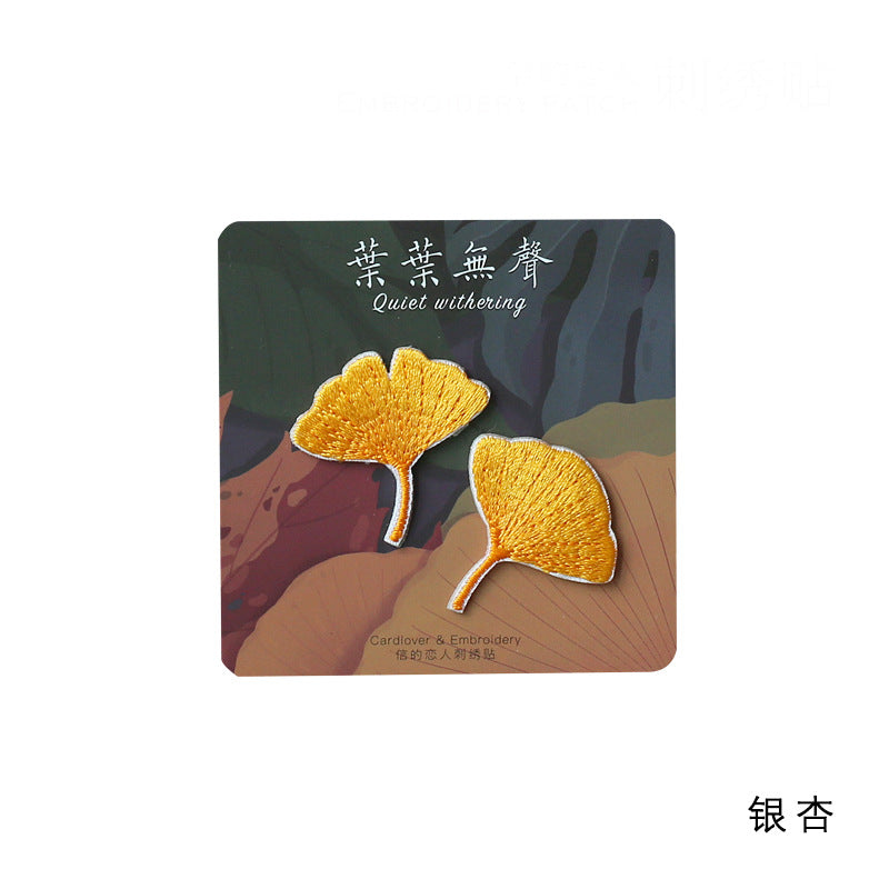 Wholesale Plant Embroidery Sticker Jute Bag Decorative  DIY Patches