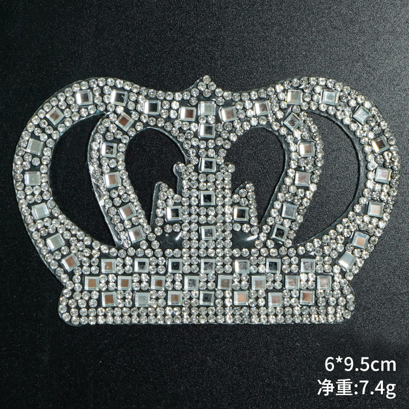 Wholesale 10pcs Multi specification rhinestone crown DIY Patches