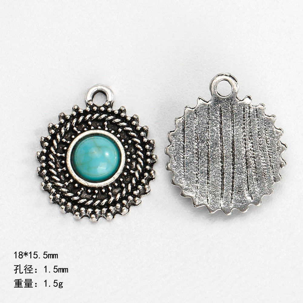 Wholesale Bohemian ethnic style turquoise inlaid necklace bracelet