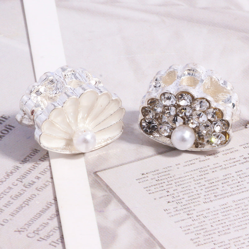 Wholesale 6pcs/pack 3D double-sided small fan four-hole DIY loose beads