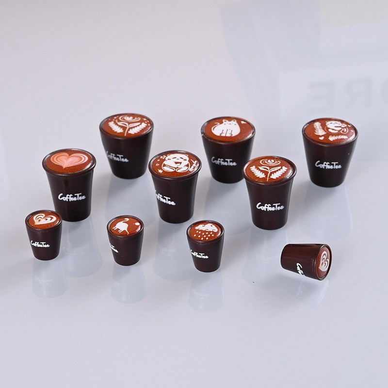 Wholesale 10pcs Floral coffee cups food toys Doll Accessories