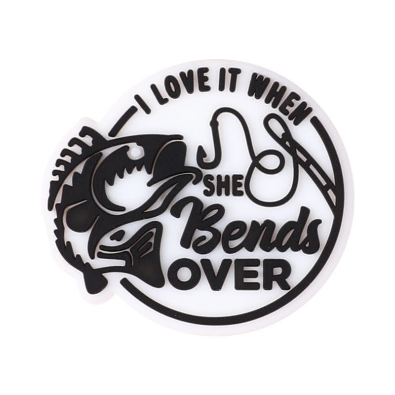 Wholesale  20pcs Silicone beads creative bracelet pen tip decoration focus beads English letter glue beads