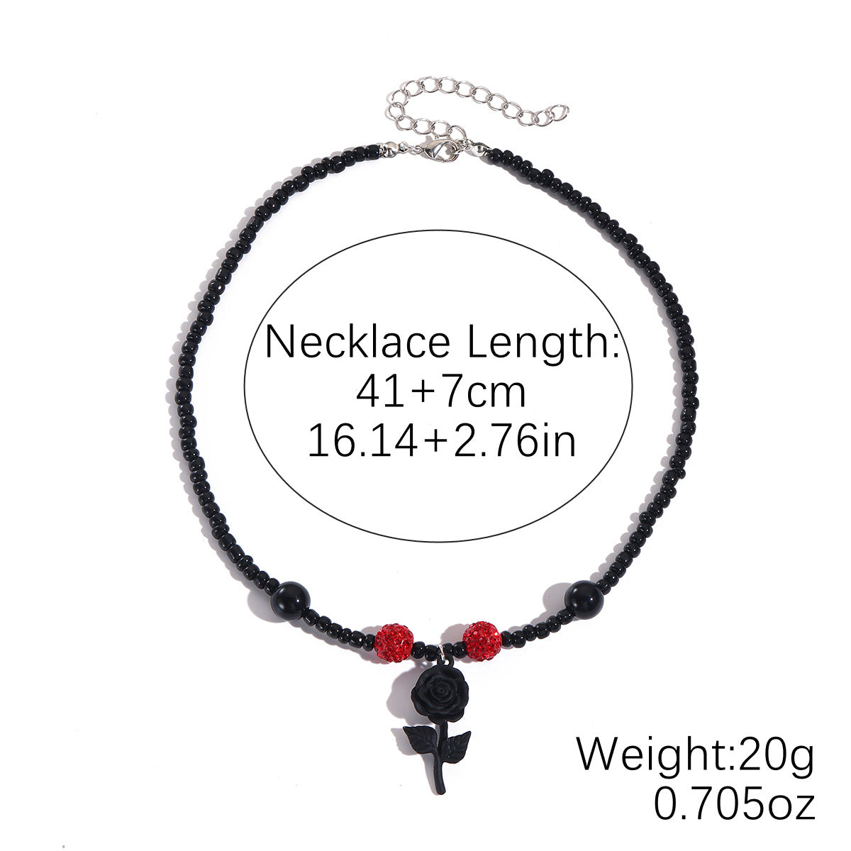 Wholesale  Alloy Oil Drop Three-Dimensional Rose Pendant Necklace