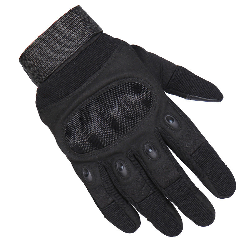 Wholesale Touch Screen Full Finger Carbon Fiber Shell Knuckle Protection Cut and Stab Resistant Gloves