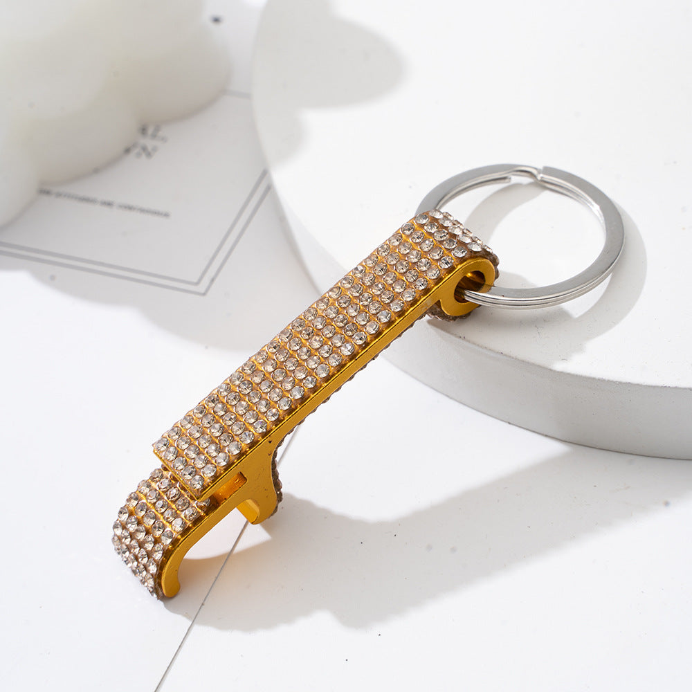 Wholesale Water Diamond Aluminum Alloy Bottle Opener Keychains