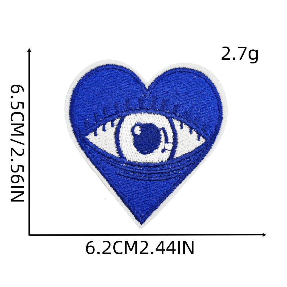 Wholesale Polyester Thread Evil Eye Embroidered Patch Decorative Sew On Applique For DIY Craft Home Decor And Fashion Accessory