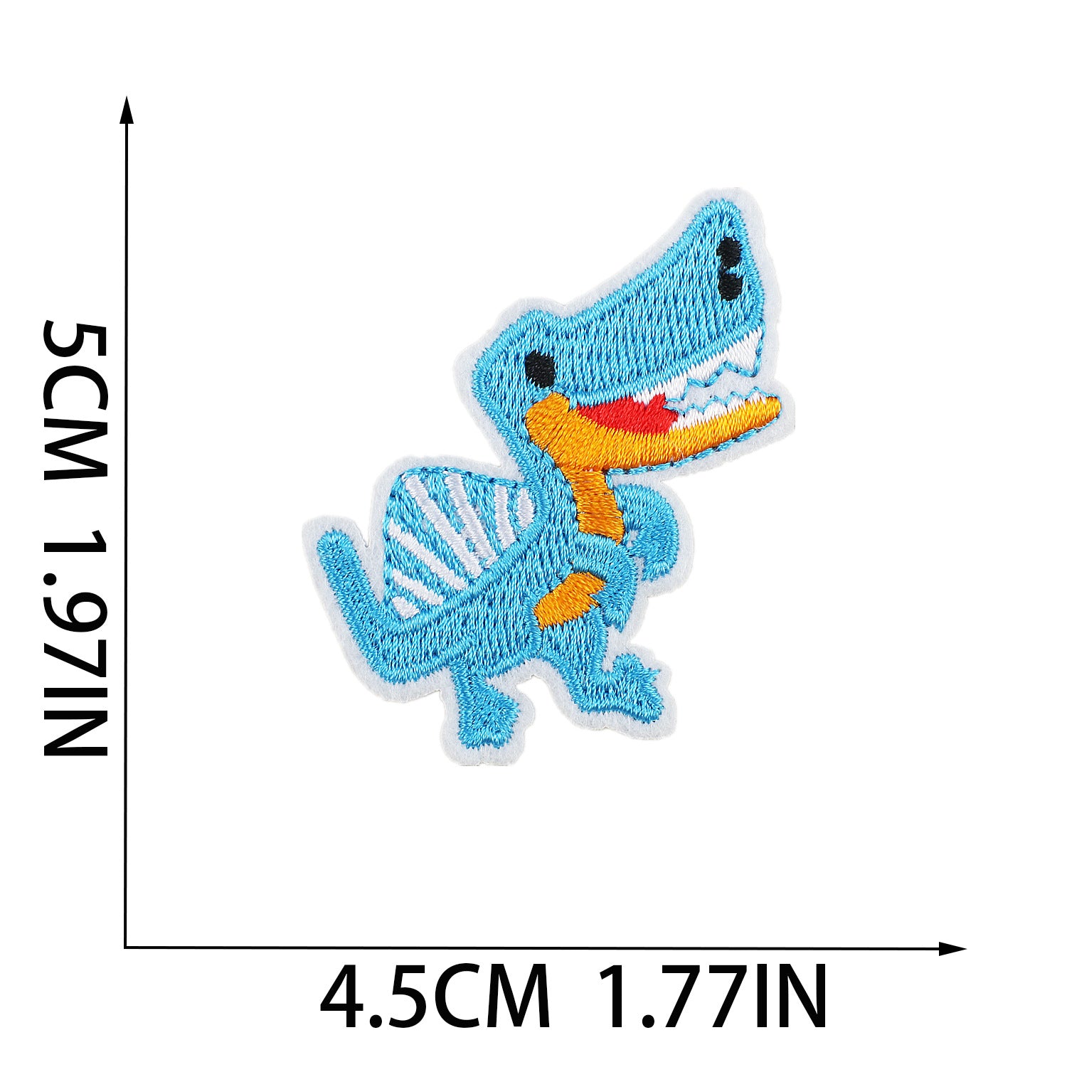 Wholesale Cute Dinosaur Embroidery Patches Polyester Clothing Decoration Set Of 12 Chic DIY Accessory For Boutique Resale