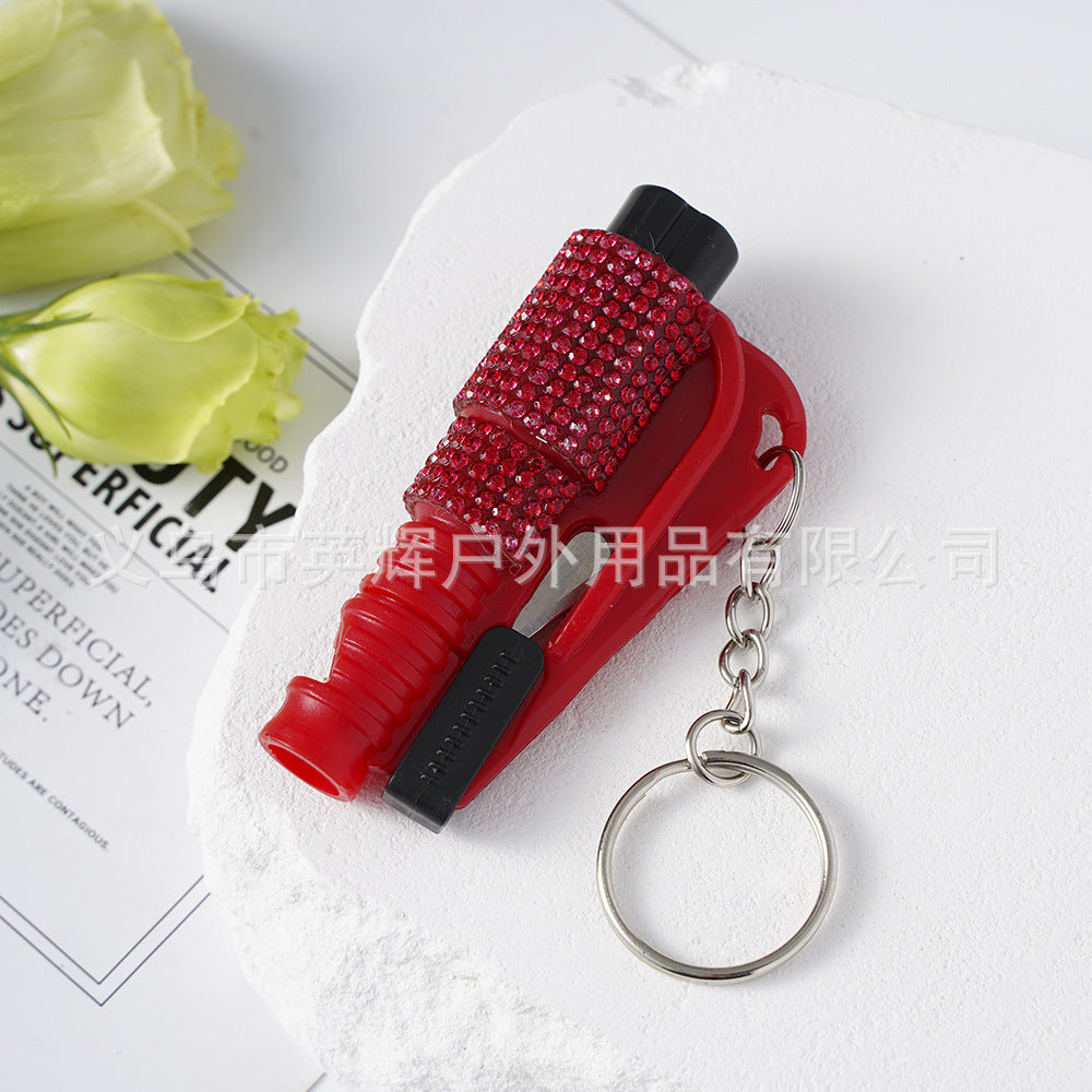 Wholesale Multi-functional 2-in-1 Mini Plastic Keychains for Outdoor Cars