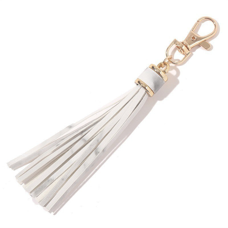 Wholesale PU Tassel Card Holder Pendant Silicone Beads Bracelet Keychain Accessories