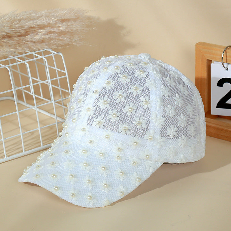 Wholesale Lace Breathable Sun Protection Face Small Baseball Cap