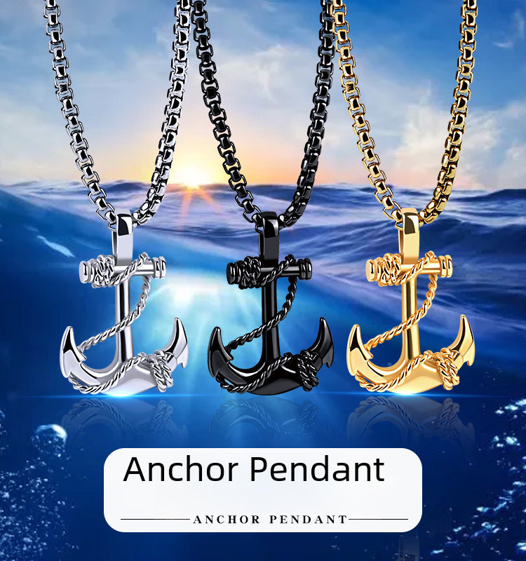 Wholesale Cross Titanium Steel Men's Necklace