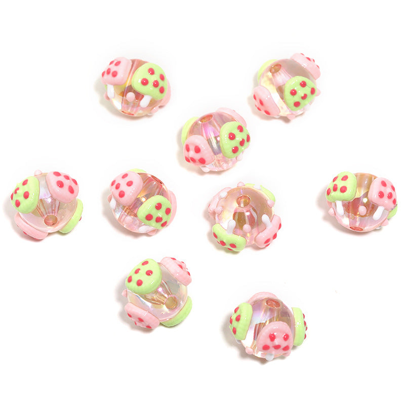 Wholesale  10pcs   Pink acrylic bead  Acrylic Beads