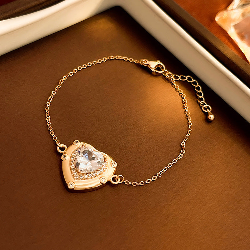 Wholesale Light Luxury Niche Exquisite High-end Pull-out Adjustable Zircon Bracelet