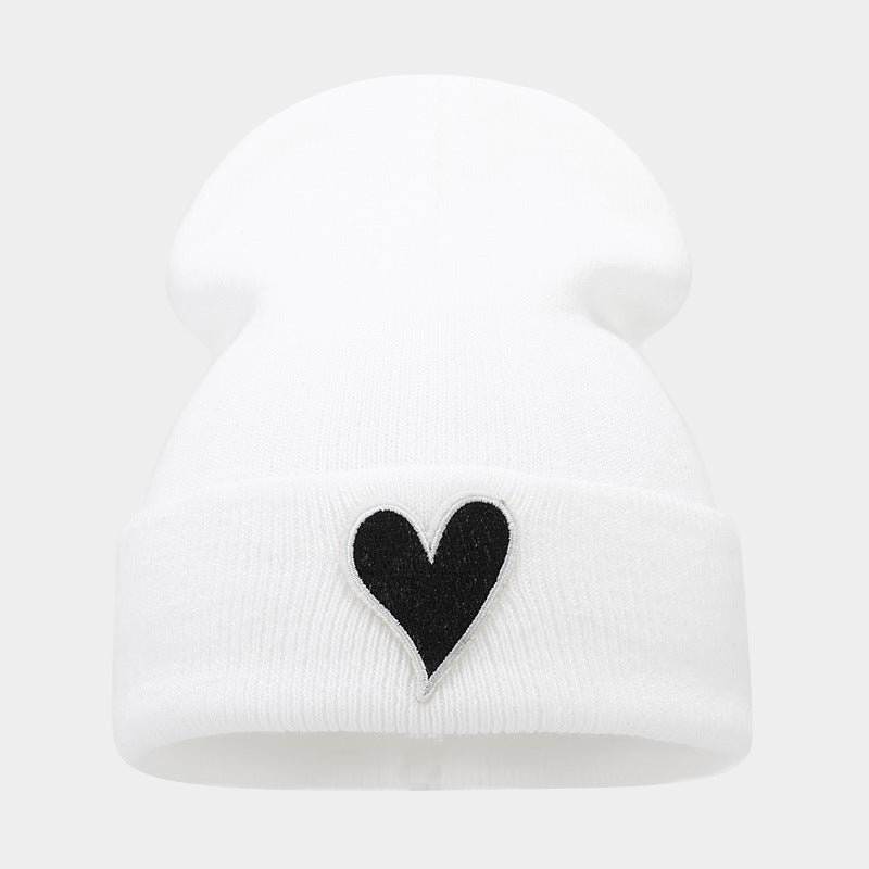 Wholesale Love Patch Warm Knitted Hat Woolen Hat