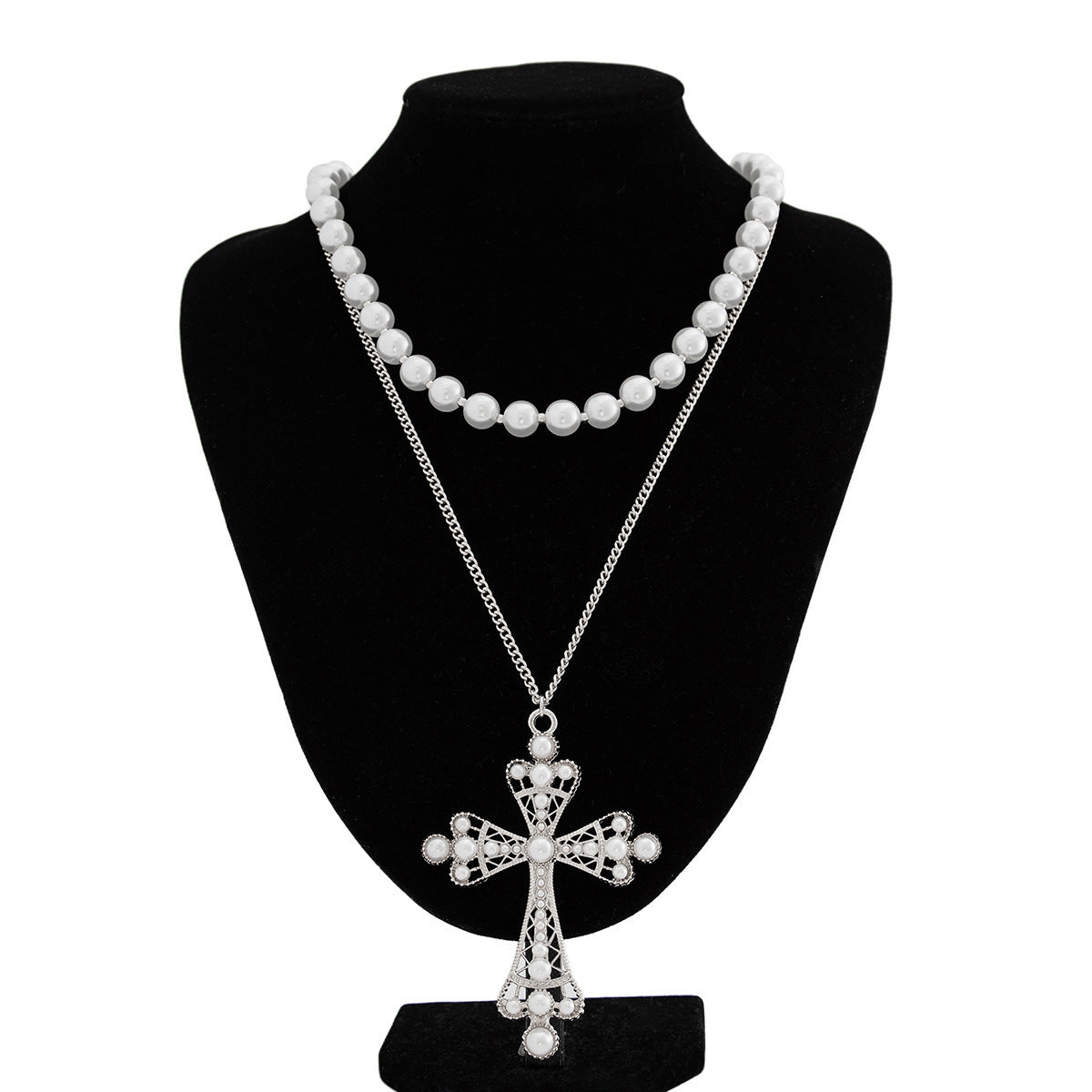 Wholesale men's pearl flower necklace clavicle chain