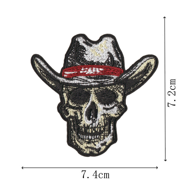 Wholesale Skull Design Embroidered Patch Set Of 9 Hot Melt Adhesive Applique For Towels Fashion Accessory DIY Craft