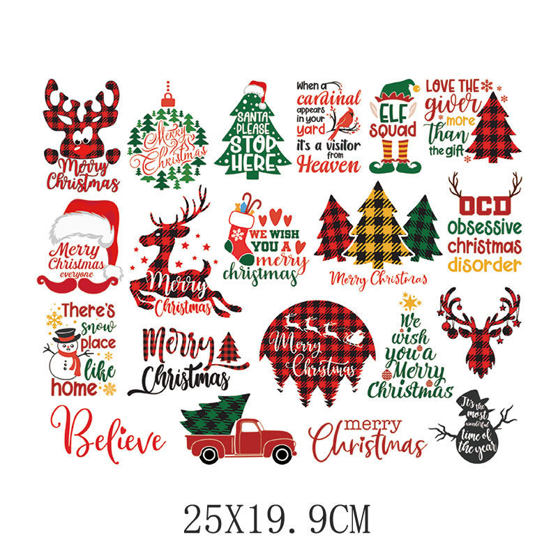 Wholesale Christmas Cartoon Heat Transfer Patterns  UV DTF Ready to Press Transfers Wraps