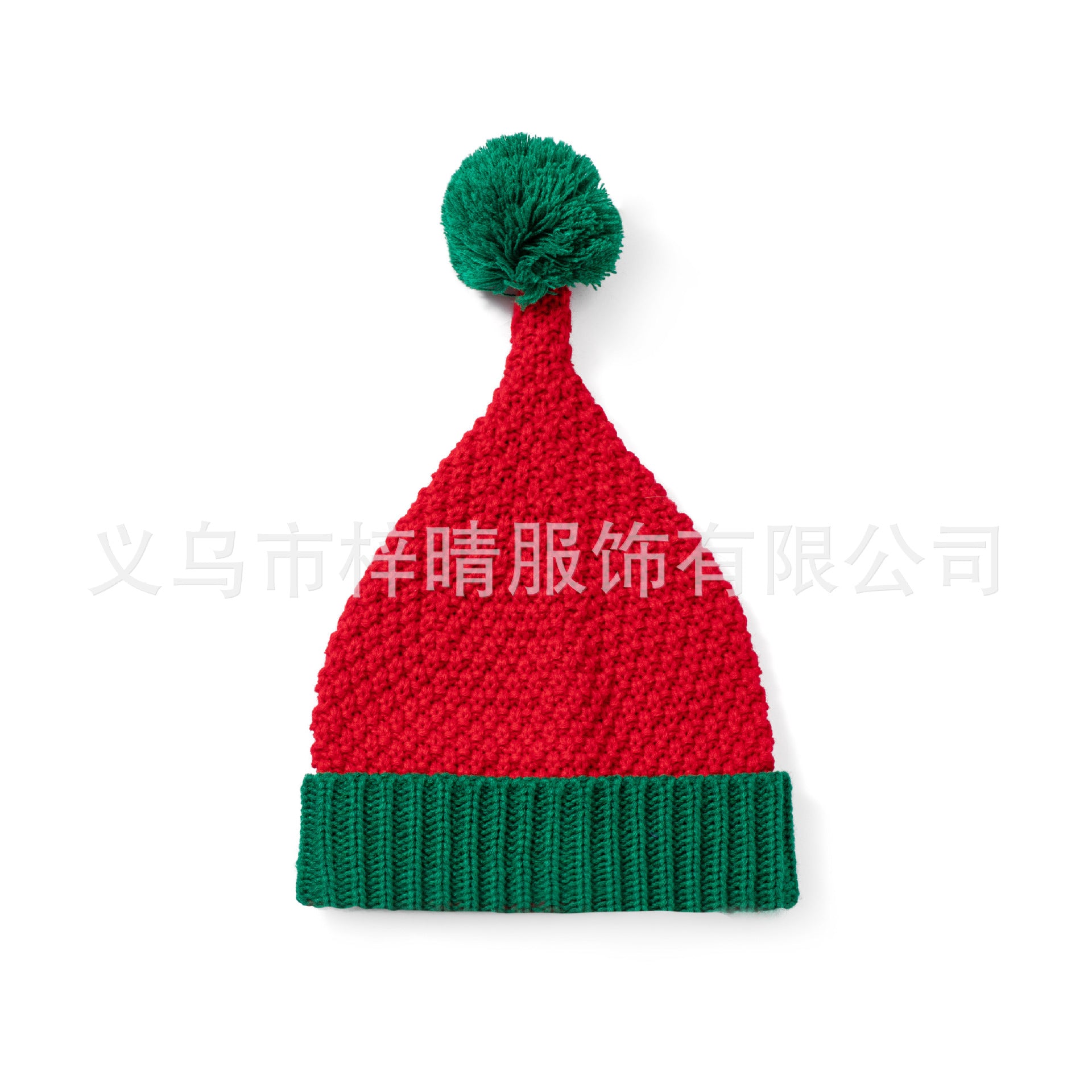 Wholesale Parent-child Christmas Red and Green Striped Beanie