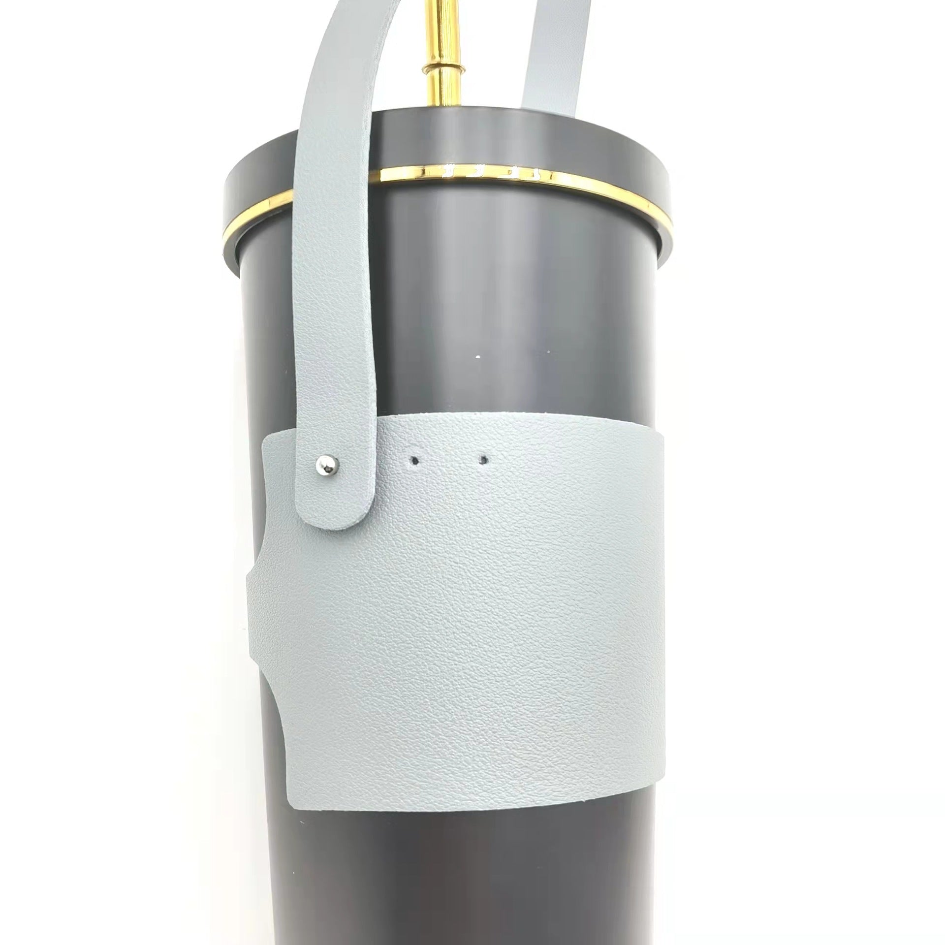 Wholesale Portable Adjustable PU Leather Diameter 75-95mm Cup Holder