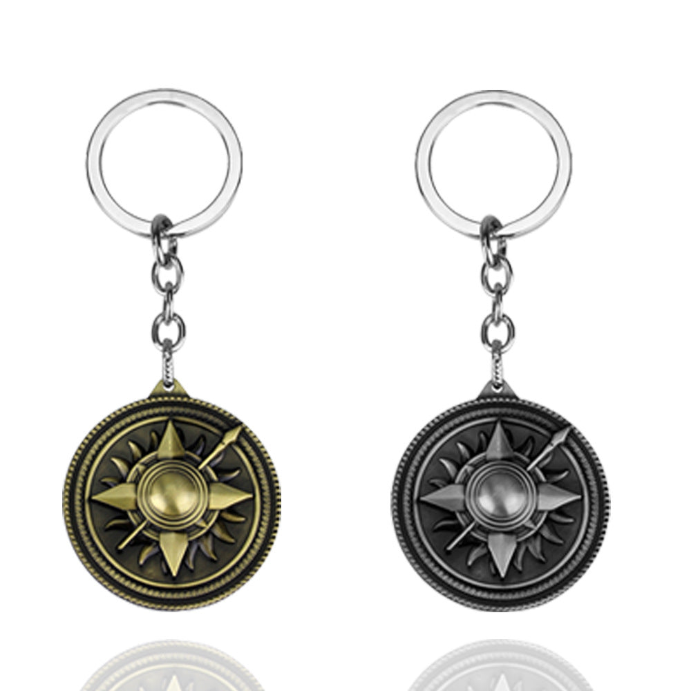 Wholesale scepter hourglass keychain game jewelry crown pendant