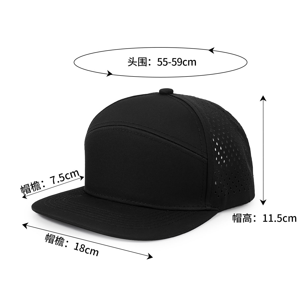 Wholesale Flat brimmed men' s outdoor casual solid color baseball cap