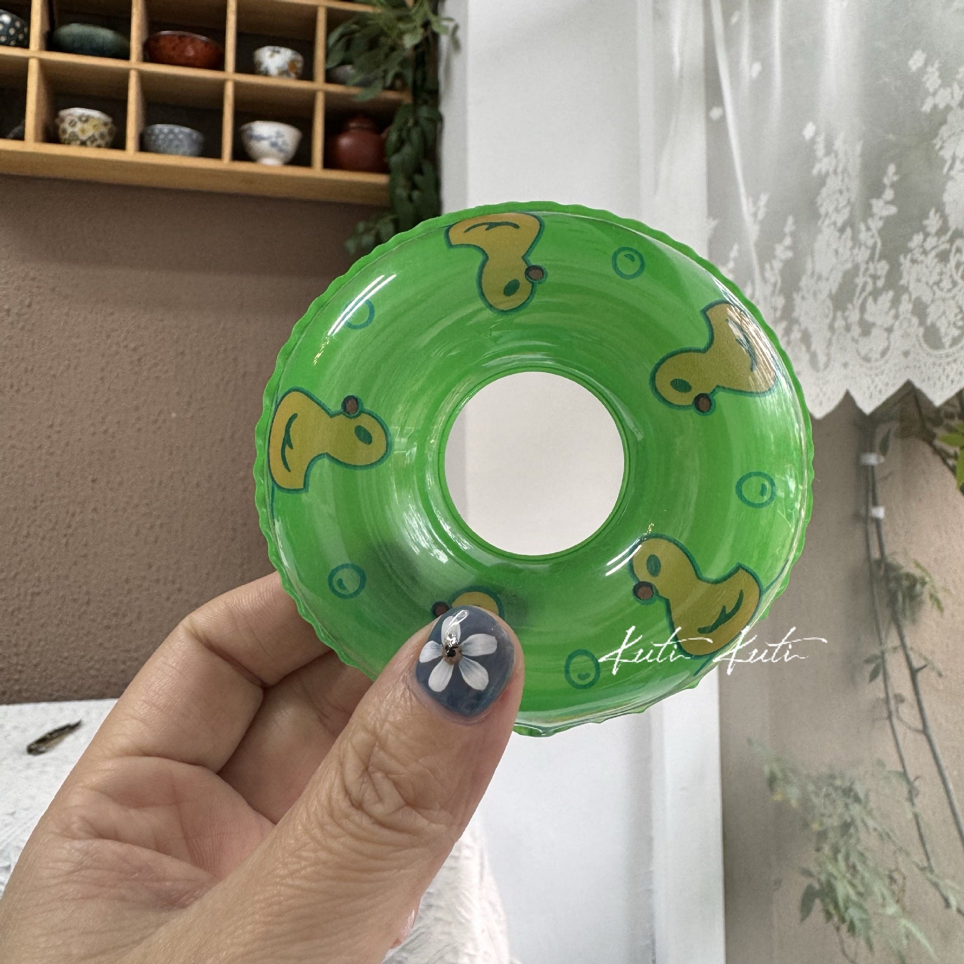 Wholesale Cute Duck Donut Swim Ring For Baby Water Play Soft Rubber Toy