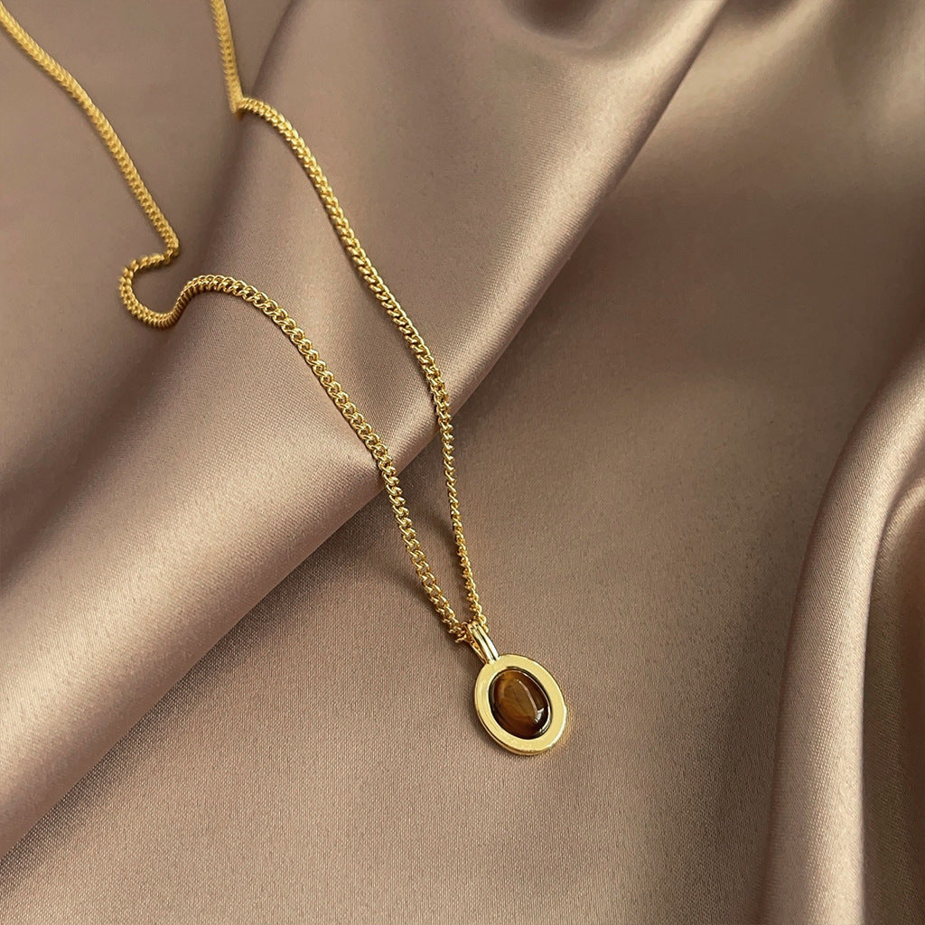 Wholesale Electroplated natural pearl heart-shaped zircon necklace