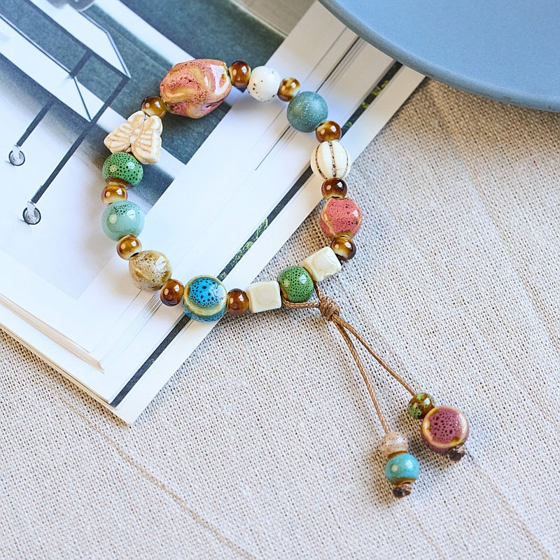 Wholesale Jingdezhen Ceramic Versatile High-end Literary and Ancient Style Bracelet