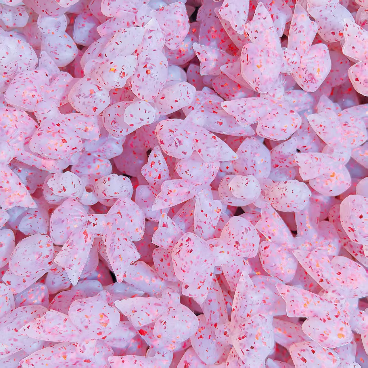 Wholesale 10pcs/ pack 3D bow translucent small silicone cartoon beads