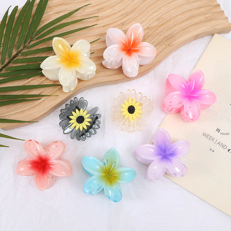 Wholesale colorful acrylic frangipani hairpins