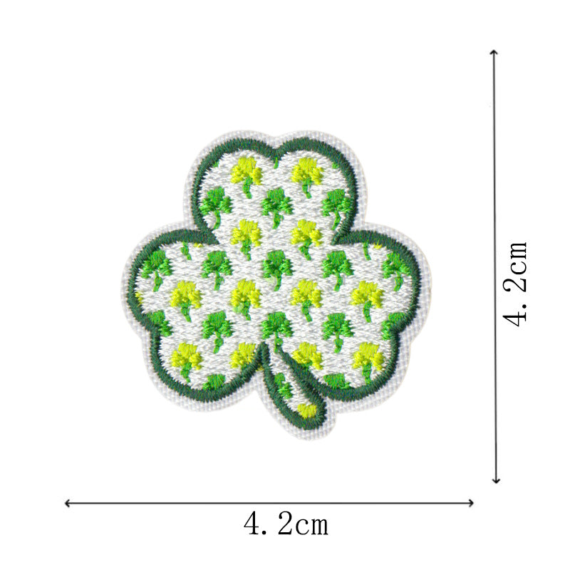 Wholesale St.  Patrick' s Day Clover Green Leaves DIY Patches