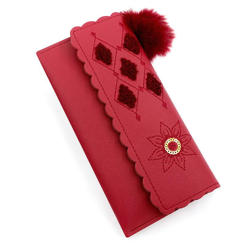 Wholesale PU Sunflower Long Wallet