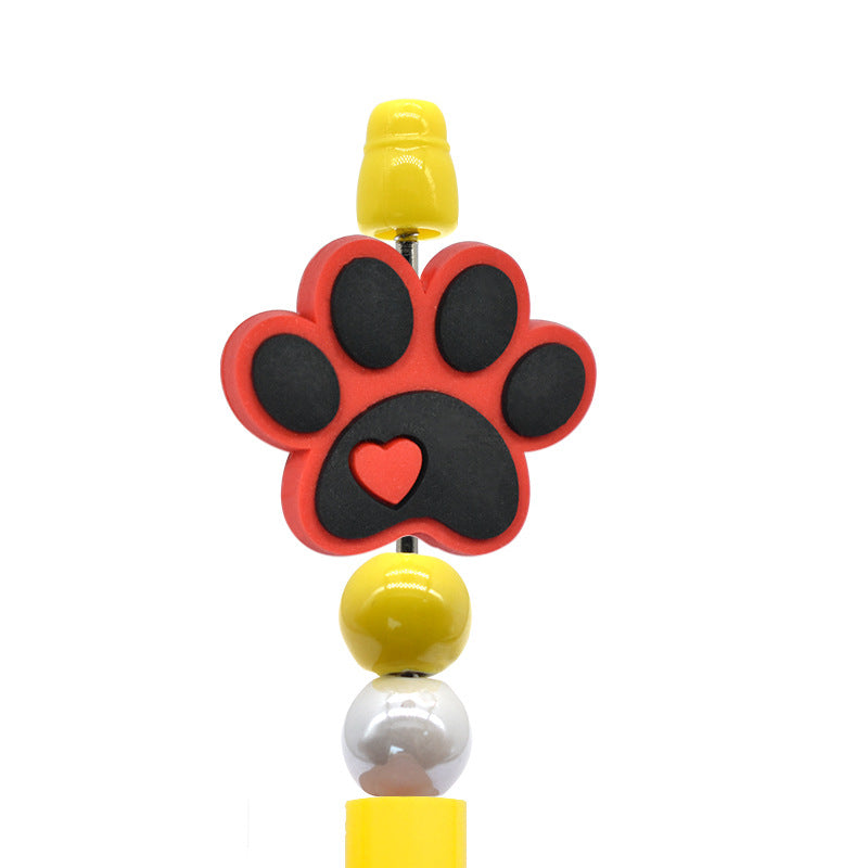 Wholesale Random 100pcs/pack Cartoon Dog Footprint Beads  Focal Beads