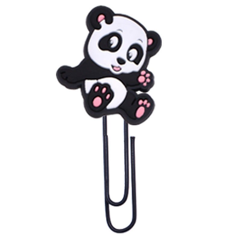 Wholesale Random 50pcs Cartoon National Treasure Panda Student Paper Clip Bookmark