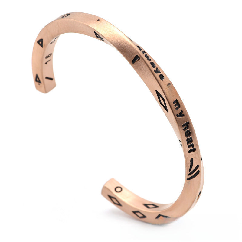 Wholesale Titanium steel all-match bracelet open couple bracelet