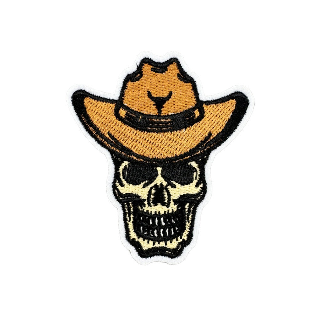 Wholesale Trendy Embroidered Denim Patches Western Graffiti Cartoon Designs Clothing DIY Iron On Accessories