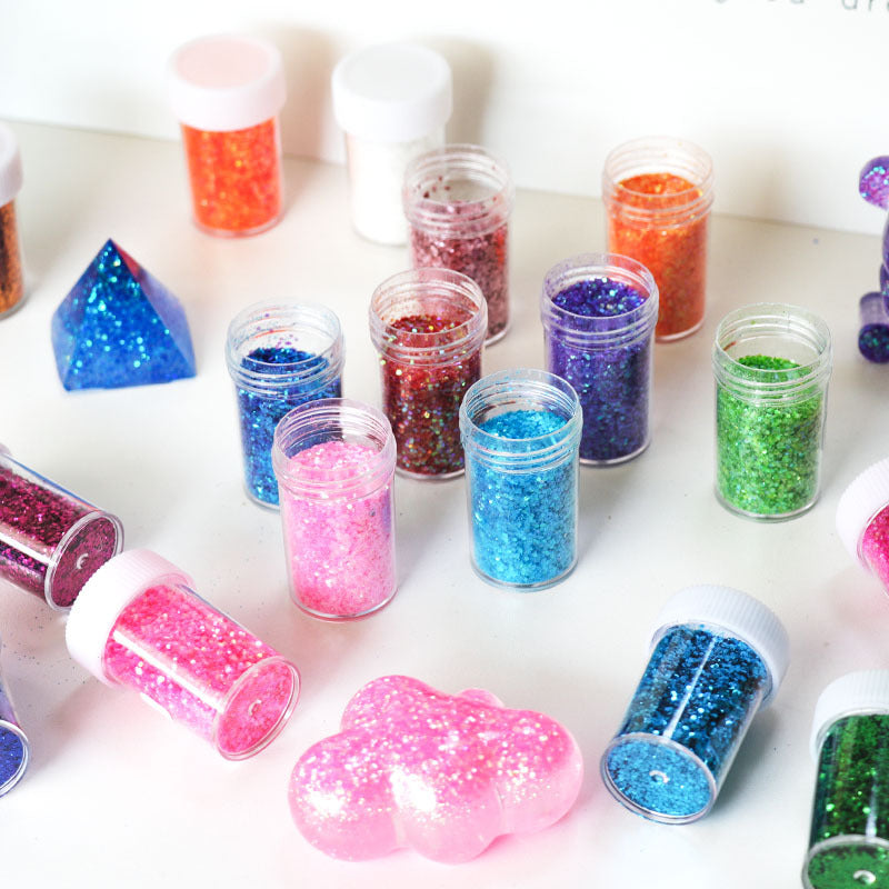 Wholesale 24 Color Gradient Glitter Crystal Dropper Filling Material