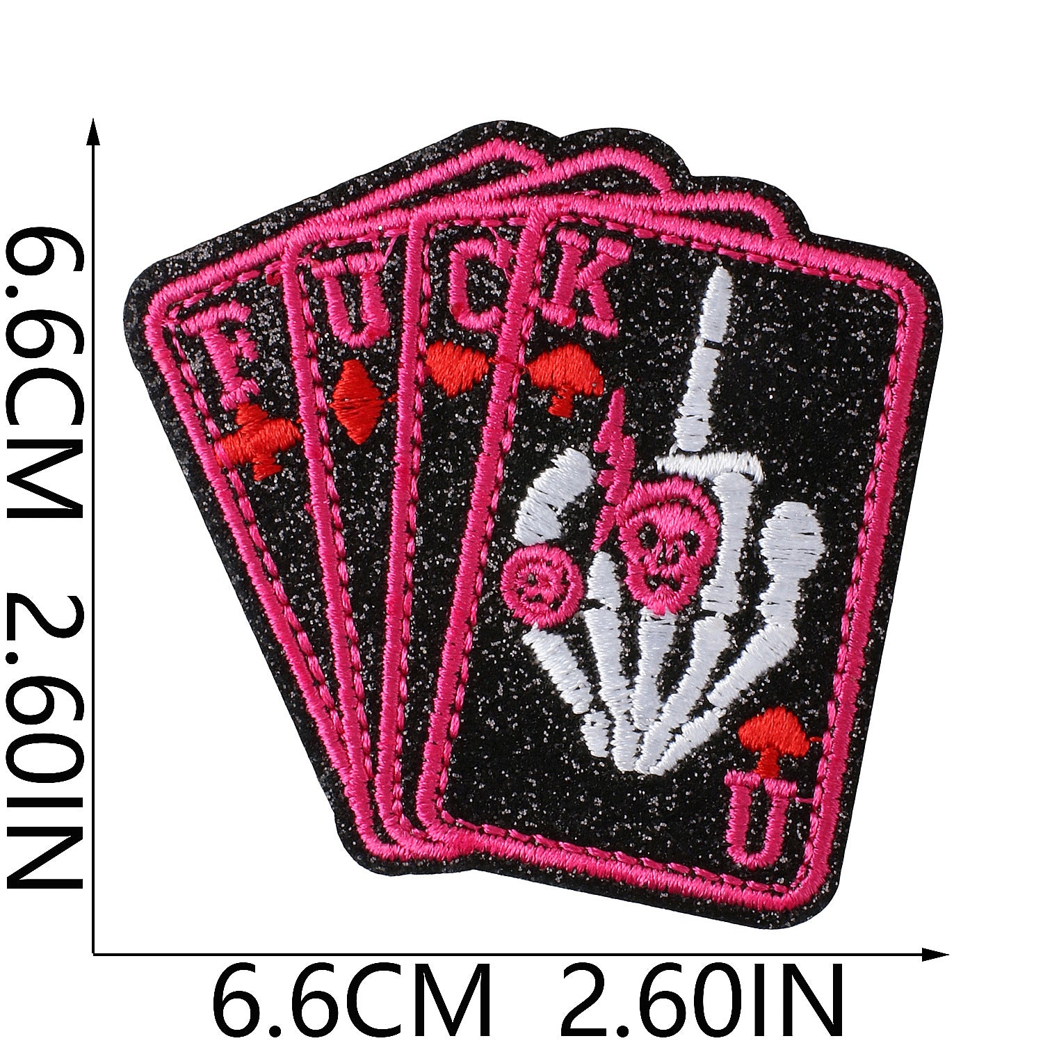 Wholesale Glitter Embroidered Fabric Patch Vintage American Retro Billiards Poker Cowboy Bow Flower Design For Clothing DIY Gift