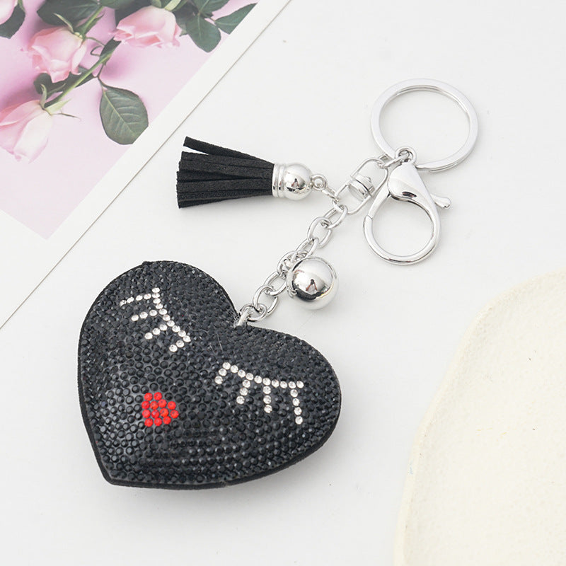 Wholesale Valentine's Day Creative Love Expression Hot Diamond Keychain