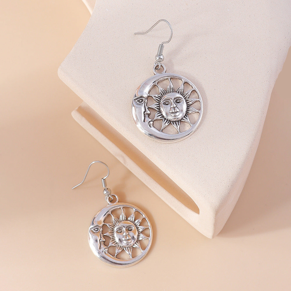 Wholesale Vintage Sun Moon Earrings