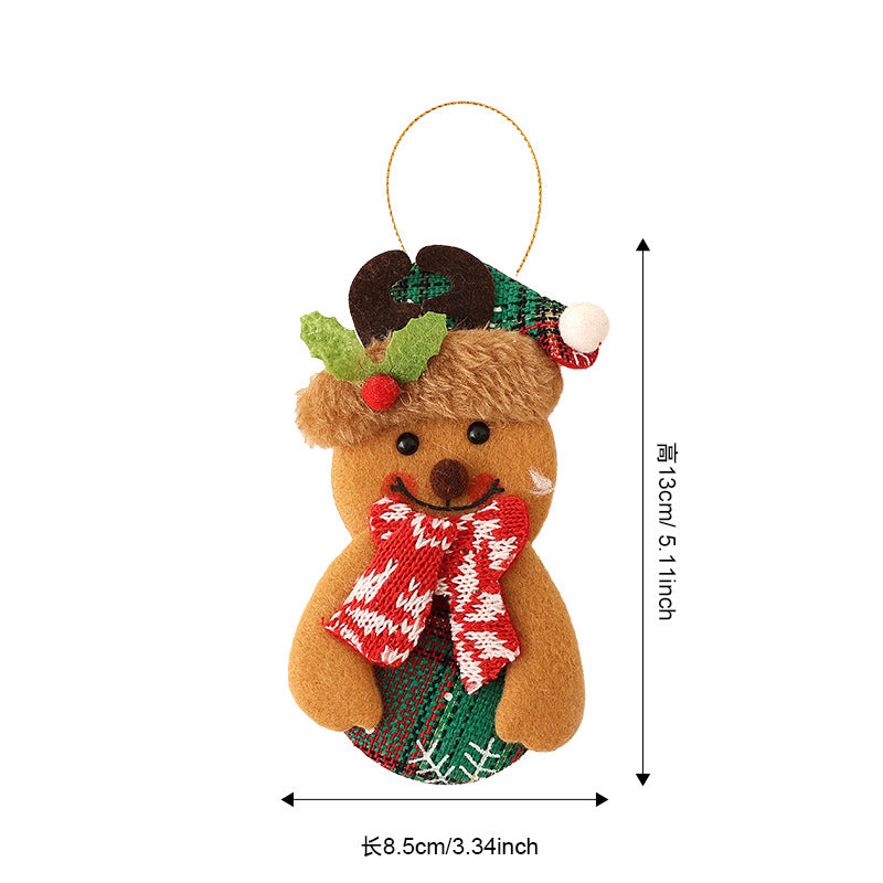 Wholesale Christmas tree ornaments  snowman  cartoon reindeer  bell ornaments