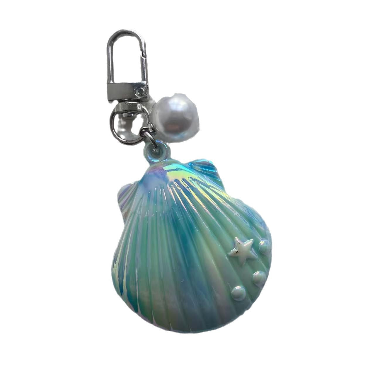 Wholesale Creative Gradient Shell Starfish Keychain DIY Acrylic Epoxy Pendant