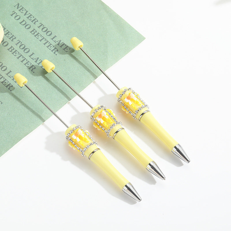Wholesale 10pcs Beadable Pens Bow Handmade Diamond Ballpoint Pen