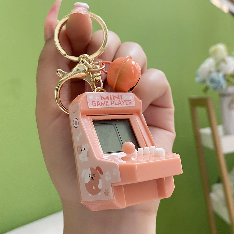 Manicianos de bolsillo al por mayor Mini Tetris Game Machine Keychains de plástico