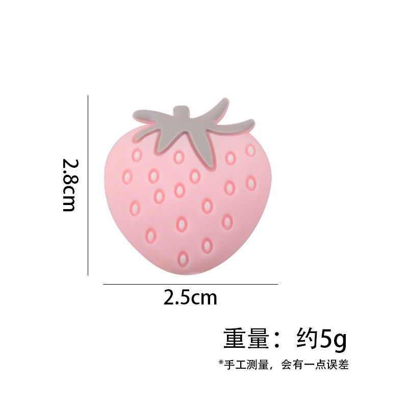 Wholesale 3-pack cartoon strawberry silicone DIY accessories