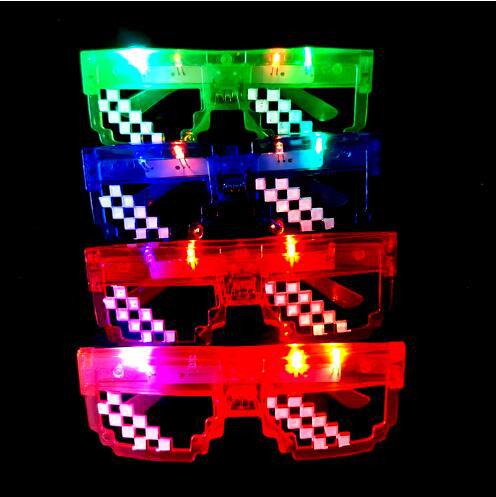 Wholesale LED Cool Light Square Louver Love Glasses