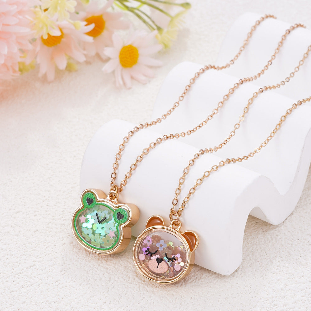 Wholesale Cute Cat Frog Bear Kidsren' s Necklace