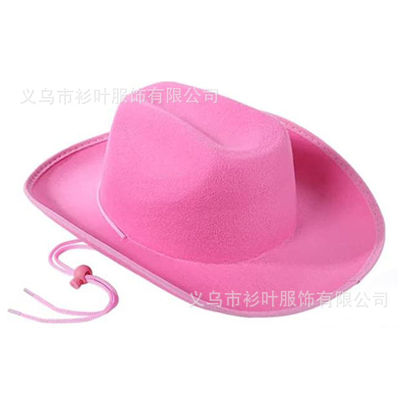 Wholesale White hemmed heavyweight rope buckle Dick western cowboy hat