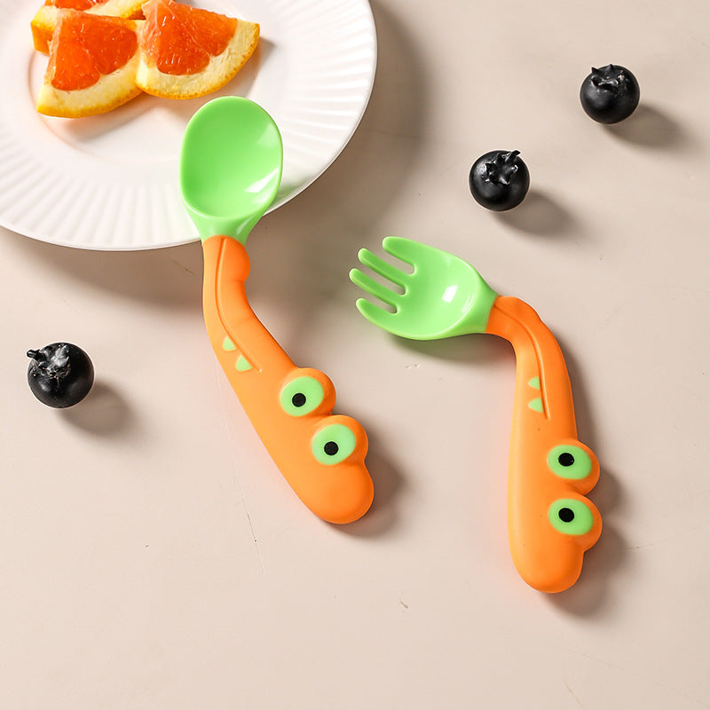 Wholesale Baby Learning To Eat Training Spoon Fork Set